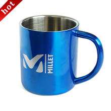 Stainless Steel Double Wall Camping Travel Carabiner Handle Mug